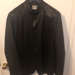 Armani Collezioni Lambskin Leather Jacket size 52